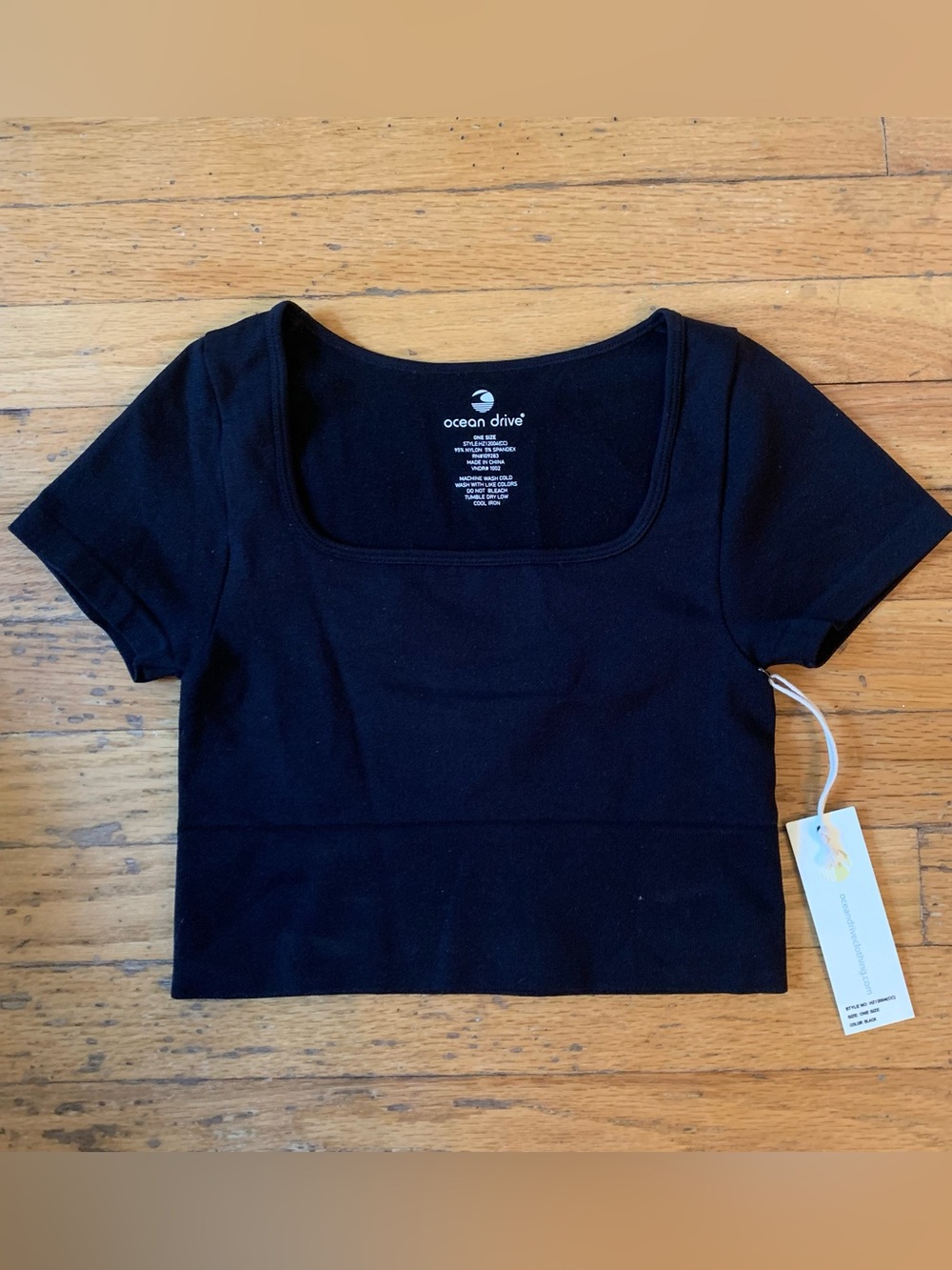 Brand new Ocean Drive black crop top one size